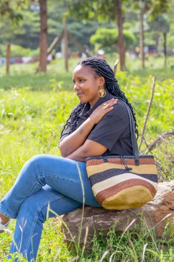 Striped Kiondo bag -Size 10